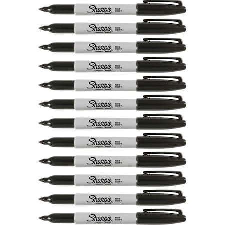 Sharpie Permanent Marker, , Fine Point, 12/DZ, Black PK SAN30051DZ